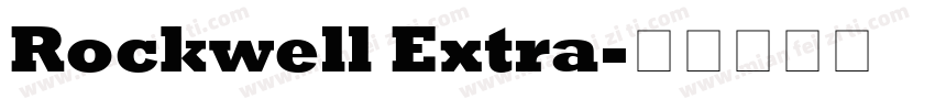 Rockwell Extra字体转换
